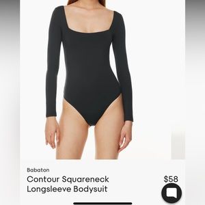 Aritzia babaton contour squareneck long sleeve bodysuit
